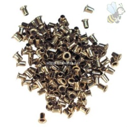 Occhielli metallici diam. 3mm. per rinforzo dei fori nei telaini